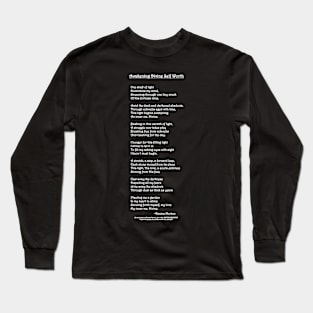 Awakening Divine Self Worth poem, white for dark shirts Long Sleeve T-Shirt